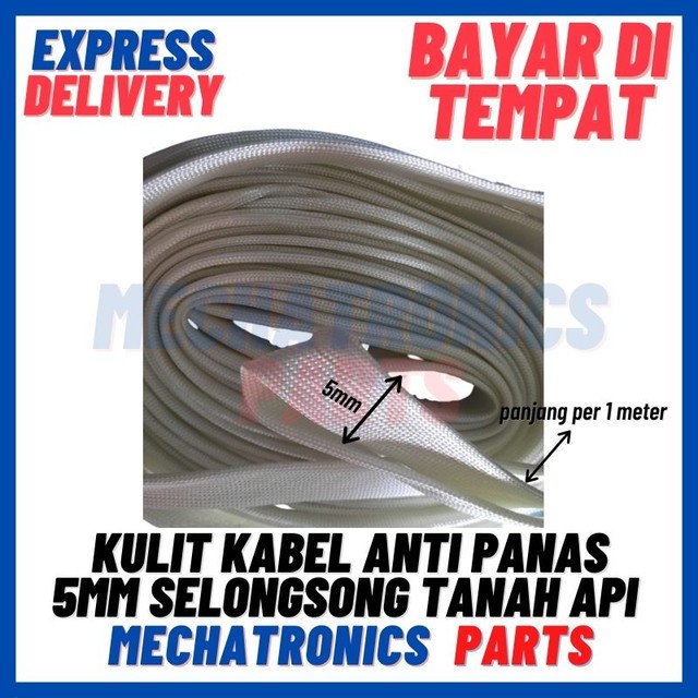 [DEV-9346] KULIT KABEL ANTI PANAS 5MM SELONGSONG TANAH API SELANG SLEEVE STRIP