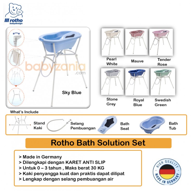 Rotho Bath Solution Set Bak Mandi Bayi - Pilih Warna