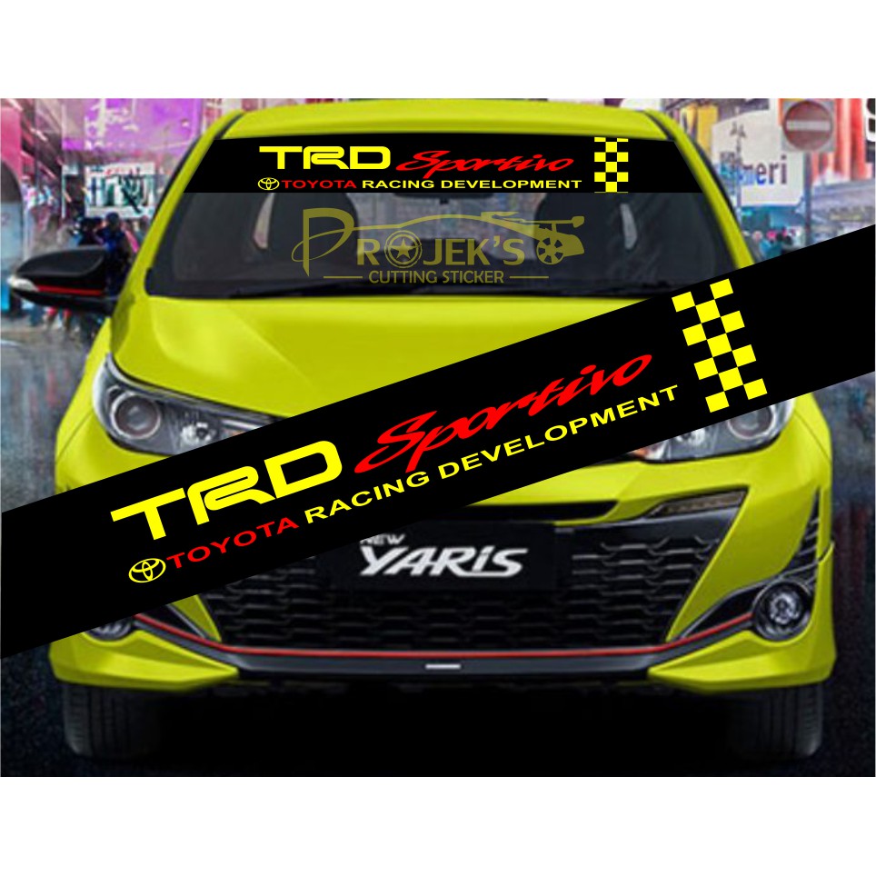 TERMURAH Cutting Sticker Mobil Stiker Kaca Depan TRD SPORTIVO Shopee Indonesia