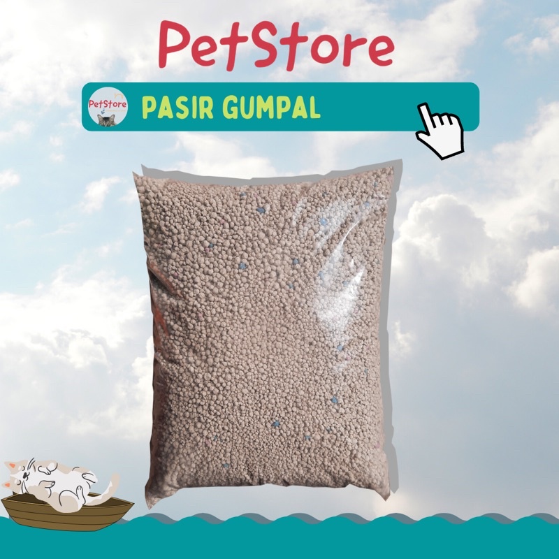 Pasir Kucing Pasir Gumpal Wangi ZIPPER LOCK Repack 1Kg