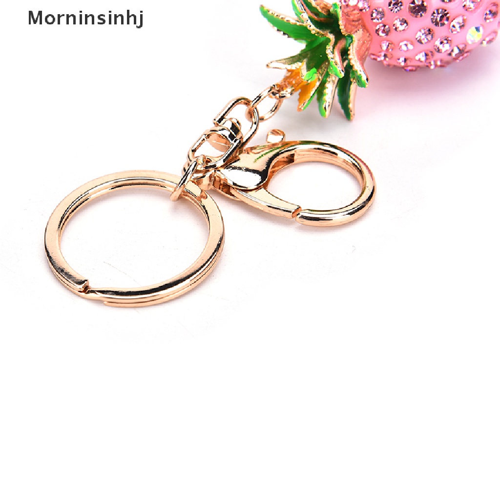 Mornin Nanas Kristal Berlian Imitasi Keyring Charm Liontin Tas Gantungan Kunci Rantai Keychain id