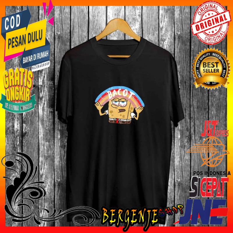 KAOS PRIA / KAOS SPONGEBOB BACOT / C12