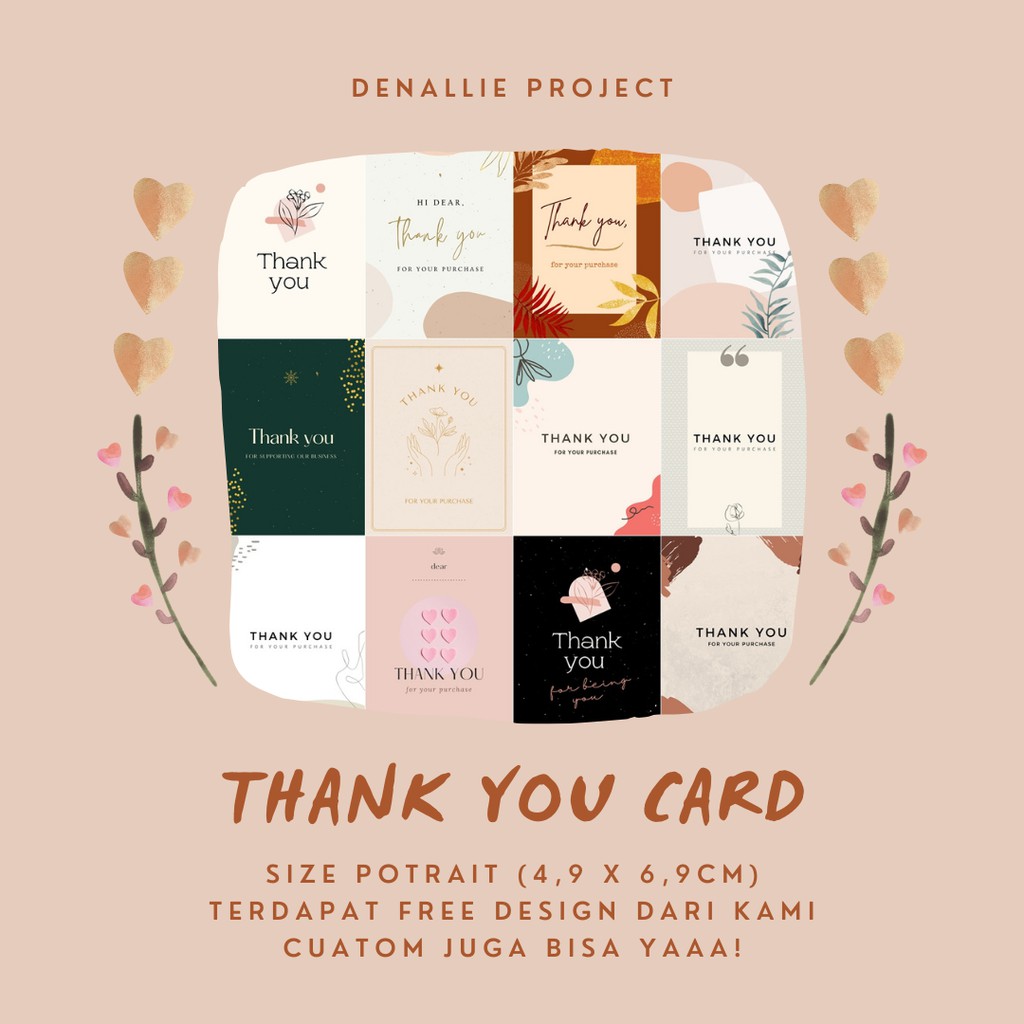 

THANK YOU CARD TERMURAH | BISA CUSTOM