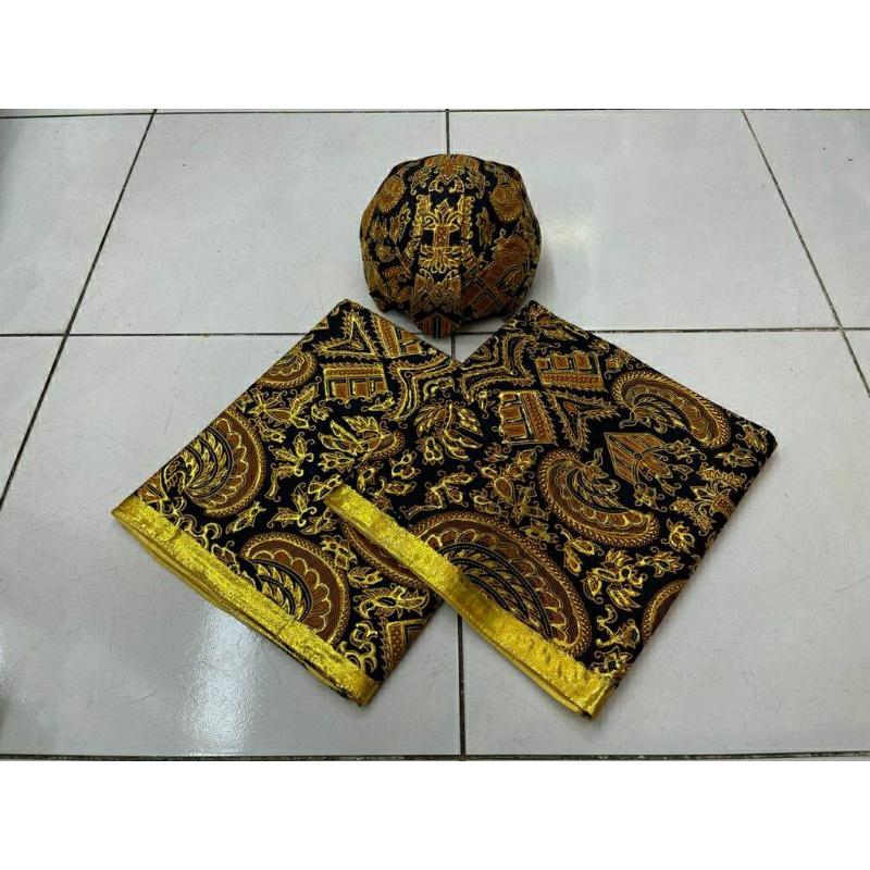 Kain batik pengantin prada/kain pengantin/blangkon