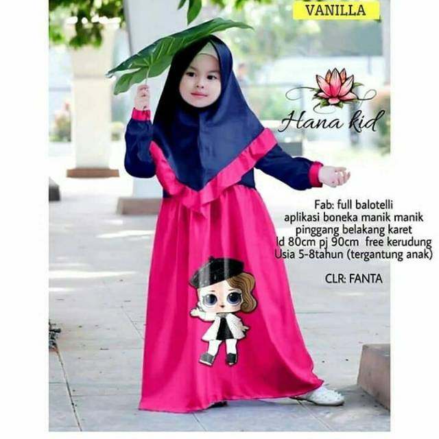 Gamis Anak Perempuan 6-8tahun 5tahun 6tahun 7tahun 8tahun