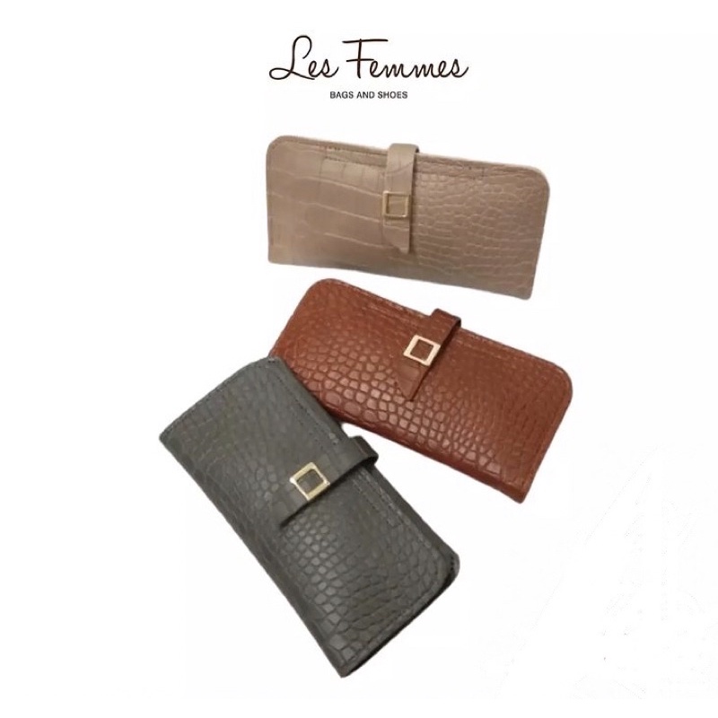LES FEMMES , DOMPET KULIT SINTETIS , DOMPET WANITA , DOMPET PANJANG , FLAP WALLET