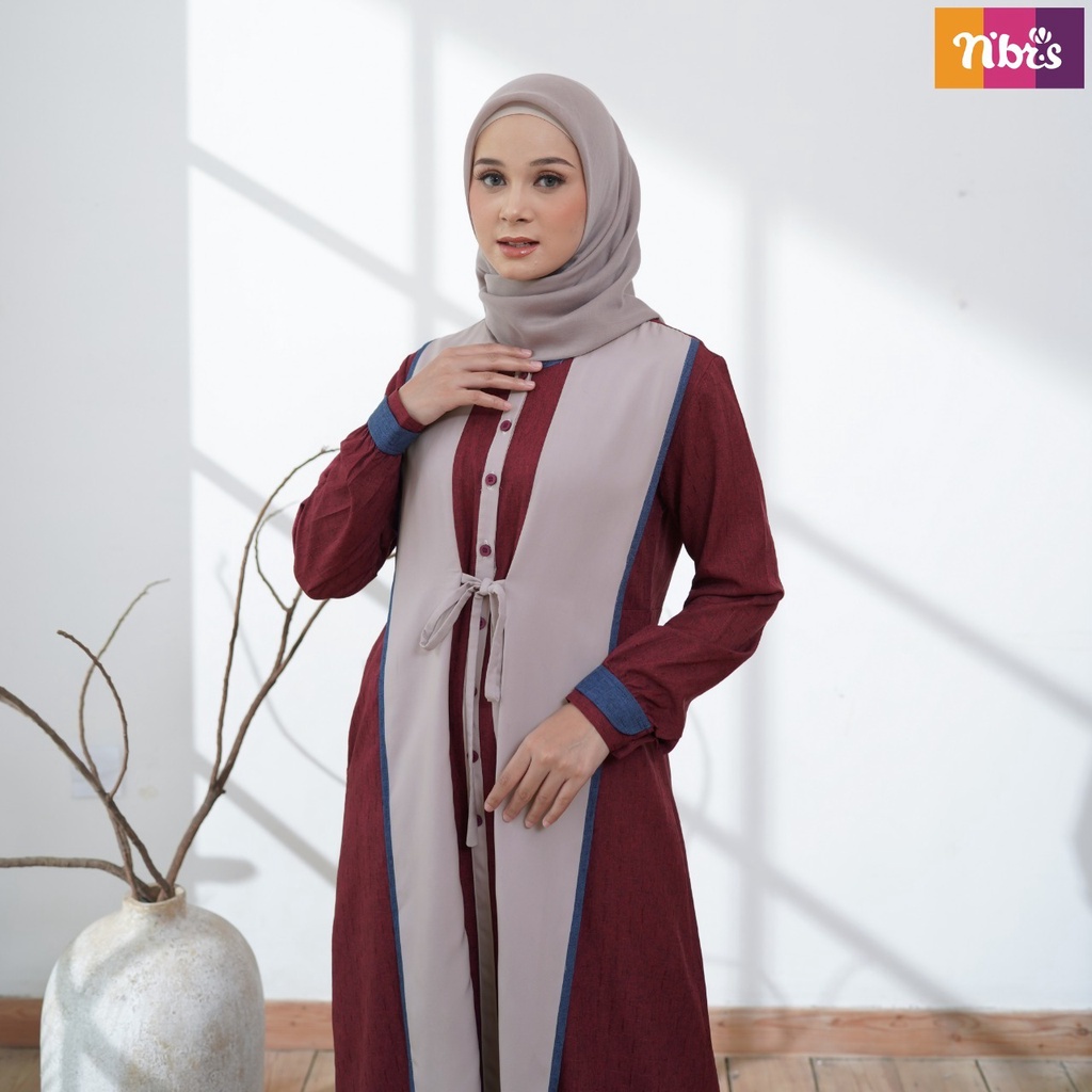 Nibras NB B65 Gamis Polos  Simple Bahan Sorento Dobby Jubah Muslim Masakini Formal OOTD