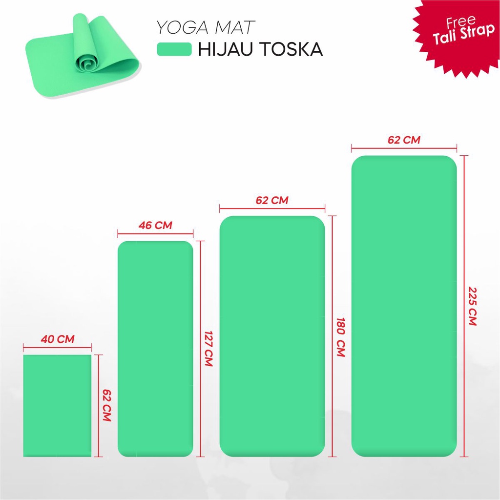 Hawah_Store Matras Olahraga Alas Yoga Senam Mat Tebal 5mm Workout Outdoor Indoor (002)-PARADISE WATERS