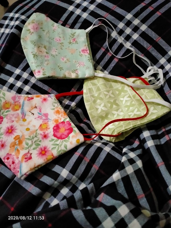 Masker Kain Limited Edition_masker Motif Unik Floral_masker Ibu Dan Anak_masker Hijab Dan Non Hijab