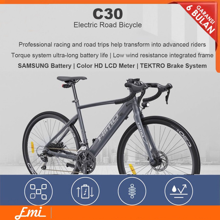 Himo Roadbike C30S Sepeda Electric road bicycle 36V 250W 9 spd C30 S R