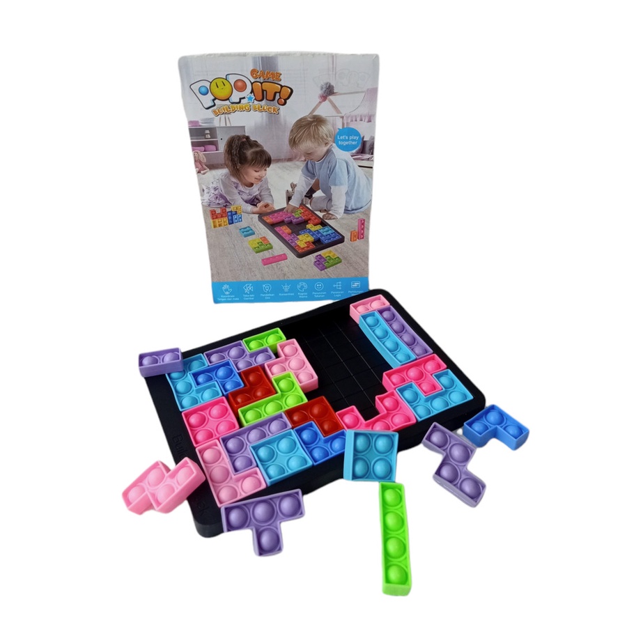 PROMO NEW PUZZLE Mainan Bongkar Pasang Susunan Pereda Stress Anak Pop Its Bubble Games  Building Block Pop Its Silikon / PUZZLE POp ITS Puzzle Warna Warni Anti Stress MU10