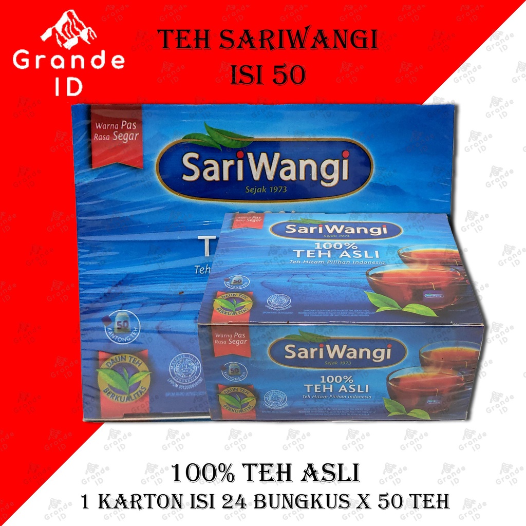 

TEH SARIWANGI CELUP ISI 50 TEA BAG