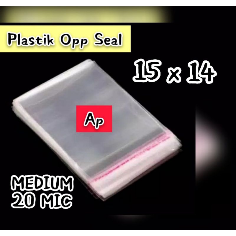 

Plastik OPP seal atas uk 15 x 14 cm ( 20 micron ).