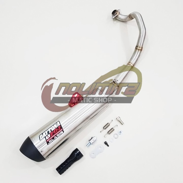 Knalpot Racing Daytona Slash GP Taper FREE DB Killer Honda PCX 150 Lokal
