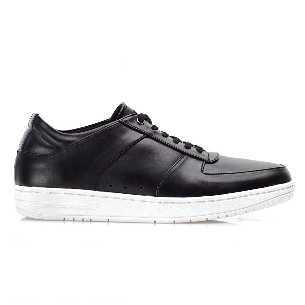 Adaptive Black | Sepatu Hitam Casual Sneakers Kasual Polos Original Pria Cowok Footwear New | Reyl FORIND