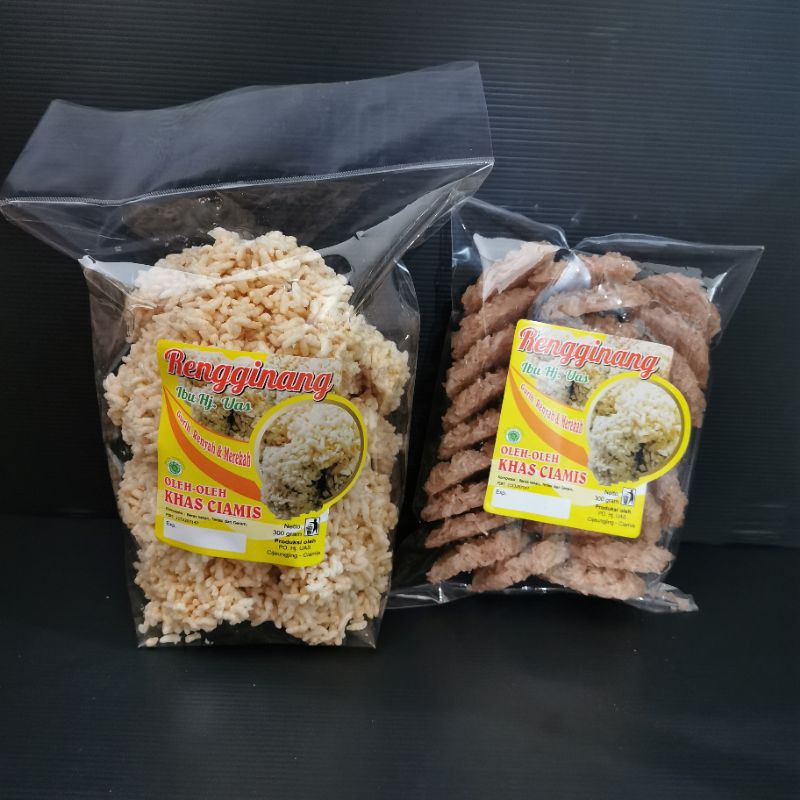 

RENGGINANG mentah dan matang cemilan kerupuk