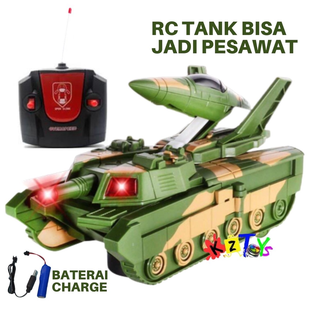 MAINAN RC COMBAT TANK DEFORMATION 2 IN 1 JETT TANK PESAWAT ARMY AIRCRAFT  1:18