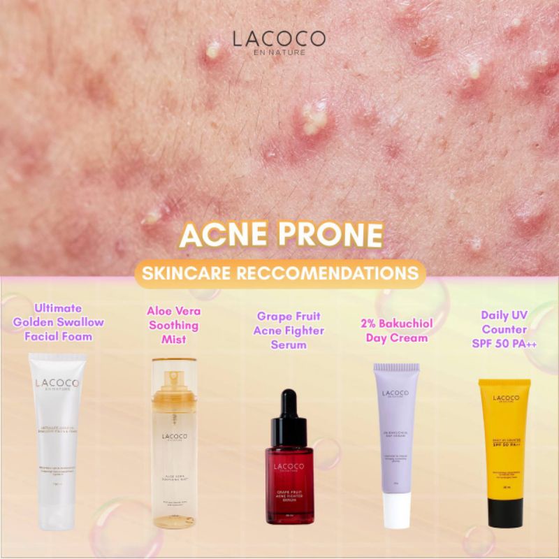 Lacoco Paket Lengkap Kulit Berjerawat / Skincare Kulit Berjerawat / Lacoco En Nature / Lacoco Paket 