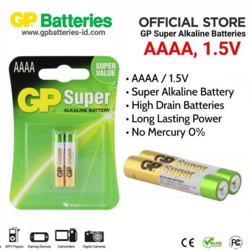 Baterai Battery Batre Baterei Alkaline AAAA A4 E96 GP