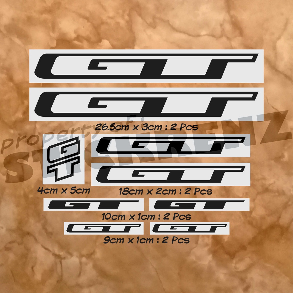 Cutting Sticker Stiker Frame Sepeda Roadbike MTB GT 03 Custom