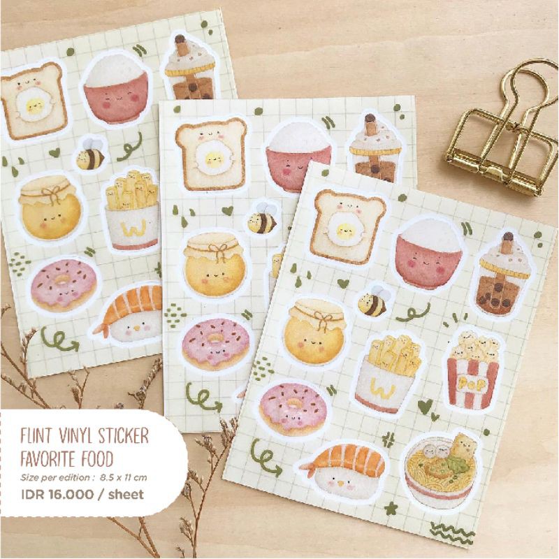 cute sticker favorite food vinyl sticker doff anti air forest morning rainbow animal animals bear panda retro rustic by flint baby shop