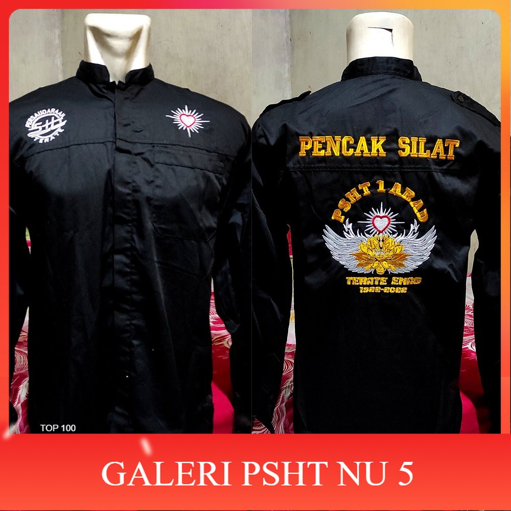 Atribut PSHT- BAJU HEM KEMEJA PSHT BORDIR SH TERATE TERBARU DISTRO LENGAN PANJANG