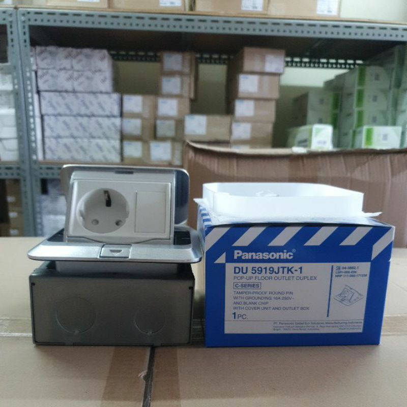 STOP KONTAK STOPKONTAK + BLANK CHIP LANTAI POP OUT SOCKET PANASONIC DU5919 JTK-1 DU 5919JTK-1