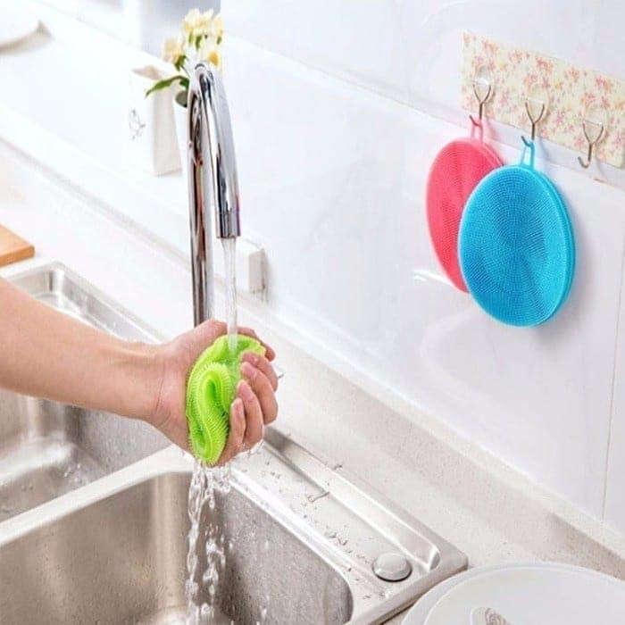 【GOGOMART】Spon Spons Silikon Cuci Piring - Dish Sponge Silicone Cleaning Wash