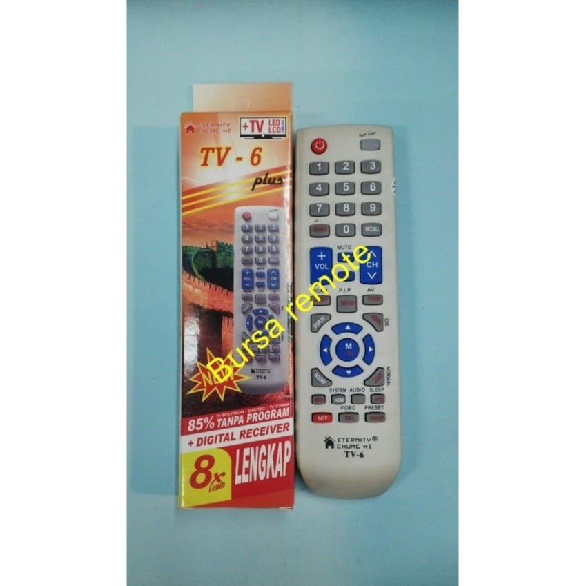 REMOTE MULTI TV TABUNG/LCD/LED/PARABOLA-TV 6 - ECERAN Dan GROSIR