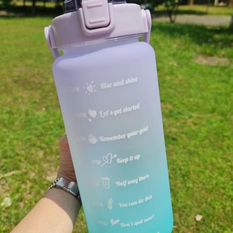 Terbaru.. (HARGA GROSIR) Botol Time Rainbow | Botol Minum Viral 2 liter | Botol Minum kekinian Viral