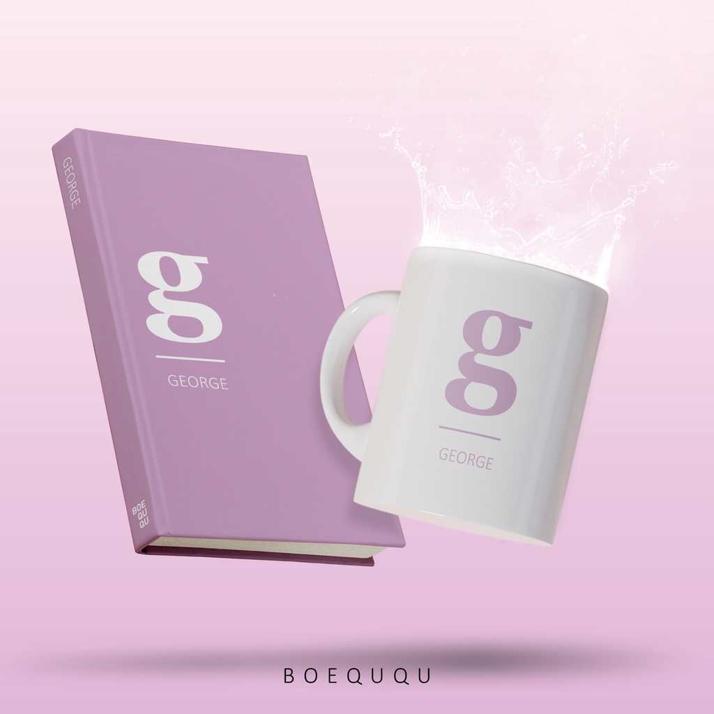 

Boeququ Hampers Thinking Time Initial 2 In 1 Free Custom Nama - Notebook A5 Hardcover dan Mug Custom