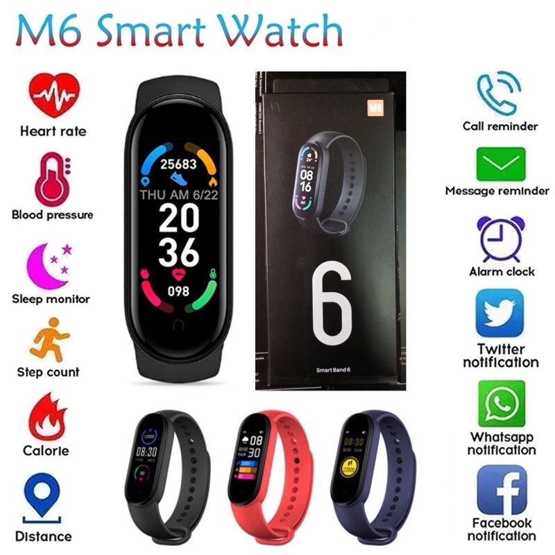 jam tangan m6 smart watch smartwatch