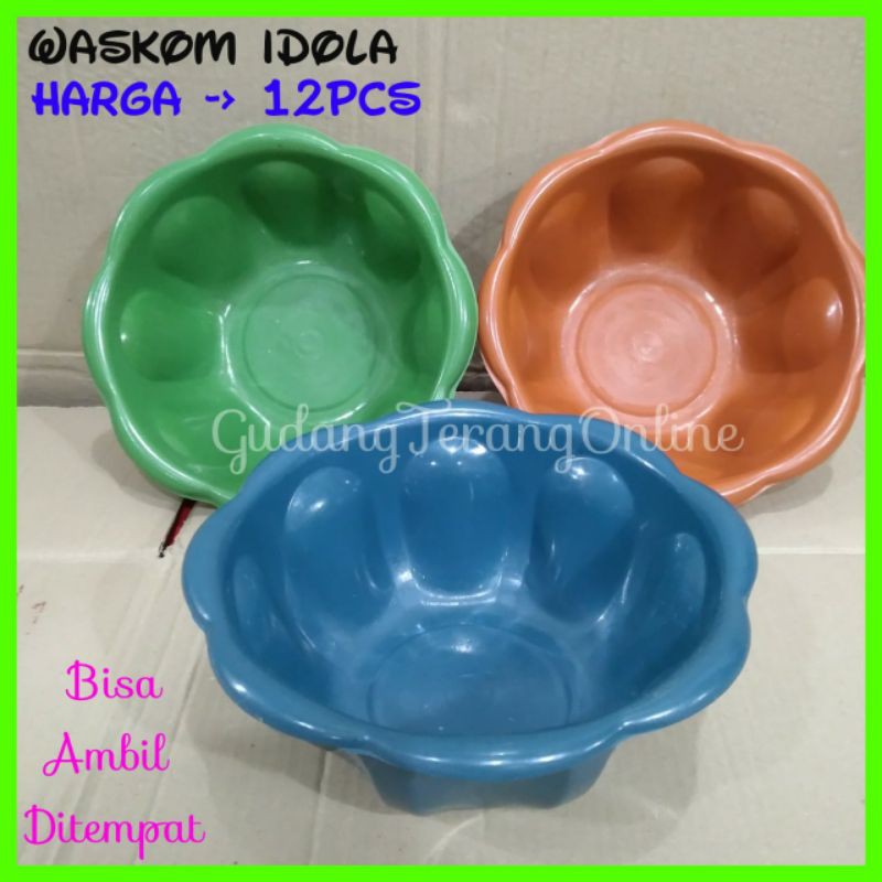 Isi 12 PCS Waskom Idola 12 /Waskom Plastik/Waskom berkatan /Baskom Hajatan/Baskom
