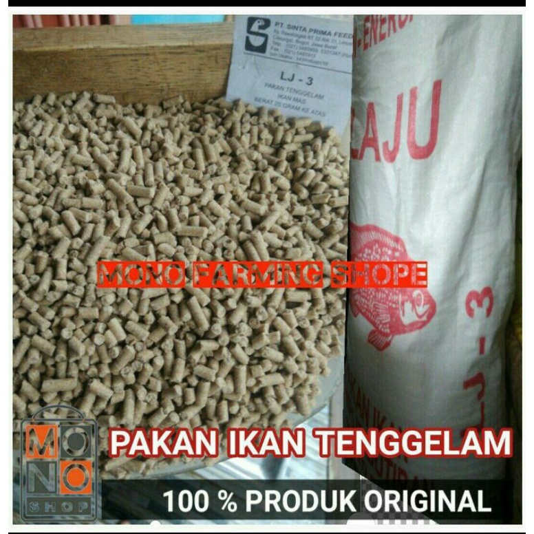 PELET/PAKAN IKAN TENGGELAM SINTA LAJU LJ-3 repak 1 KG