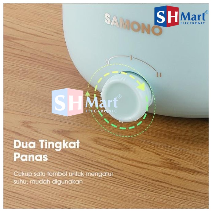 SAMONO Panci Kukusan Elektrik Cooker Stainless Steel SW-DG01 1.2 LITER