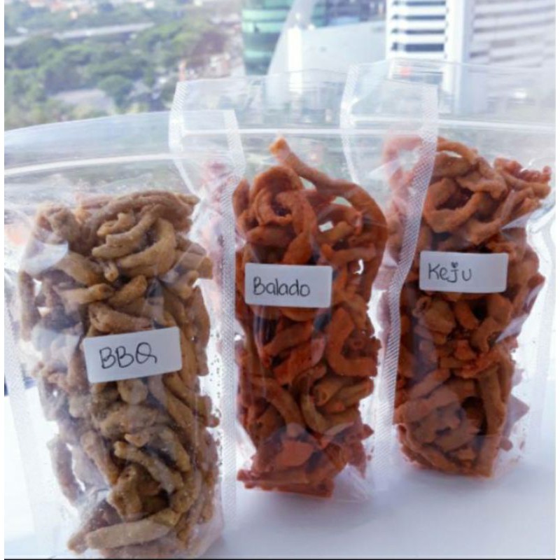 

keripik usus kriuk renyah pecah