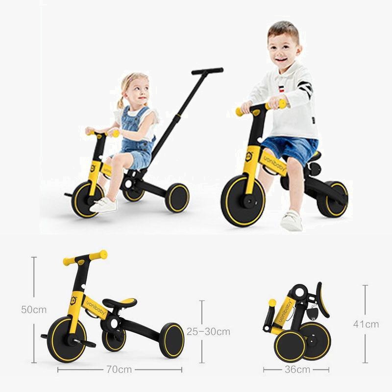 Sepeda Anak Baby Bayi / Balance Bike Lipat UONIBABY 5 IN 1 + Dorongan