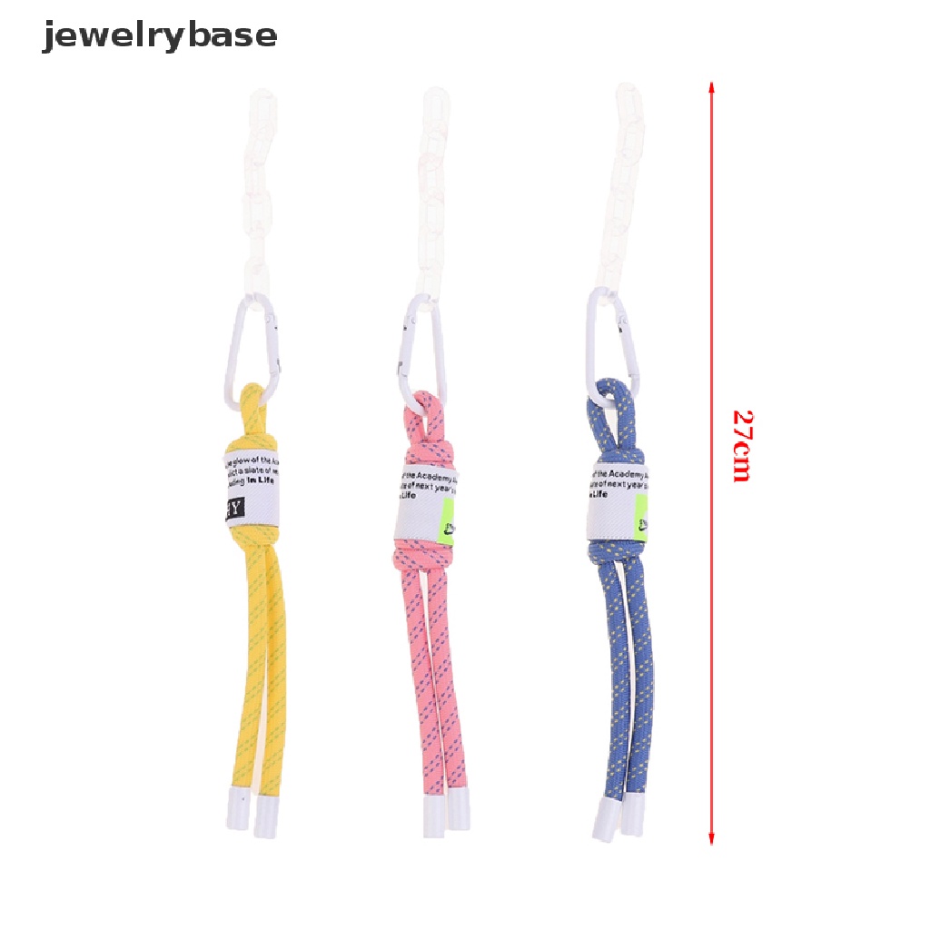 1pc Tali Lanyard Gantungan Kunci / Tas / Handphone Model Kepang Fluorescent