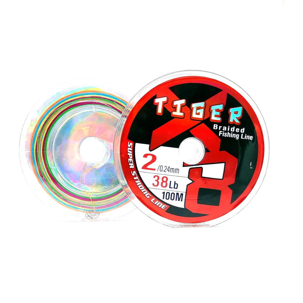 Senar Pancing PE TIGER BRAID 50M-100M Warna Multicolor Bisa CONNECTING