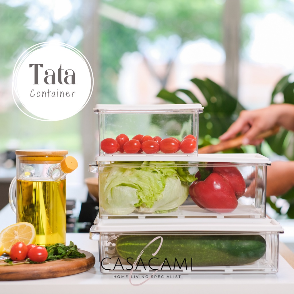 [READY STOCK] TATA CONTAINER SET OF 5 -Tempat penyimpanan makanan PET fridge container