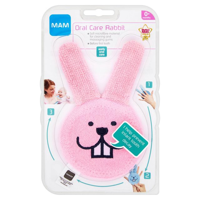 MAM Oral Care Rabbit 0m+ / Pembersih Mulut, Lidah dan Gusi Bayi (Tersedia varian warna)