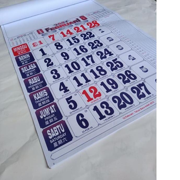 

Import Terlaris Kalender kerja 2021/Kalender Standart 38cm 2021/Kalender dinding 2021