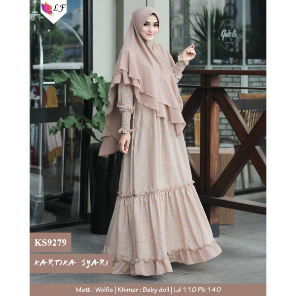 GAMIS SYARI KARTIKA/BAJU MUSLIM/BAJU GAMIS MURAH/ABAYA/GAMIS SOLO