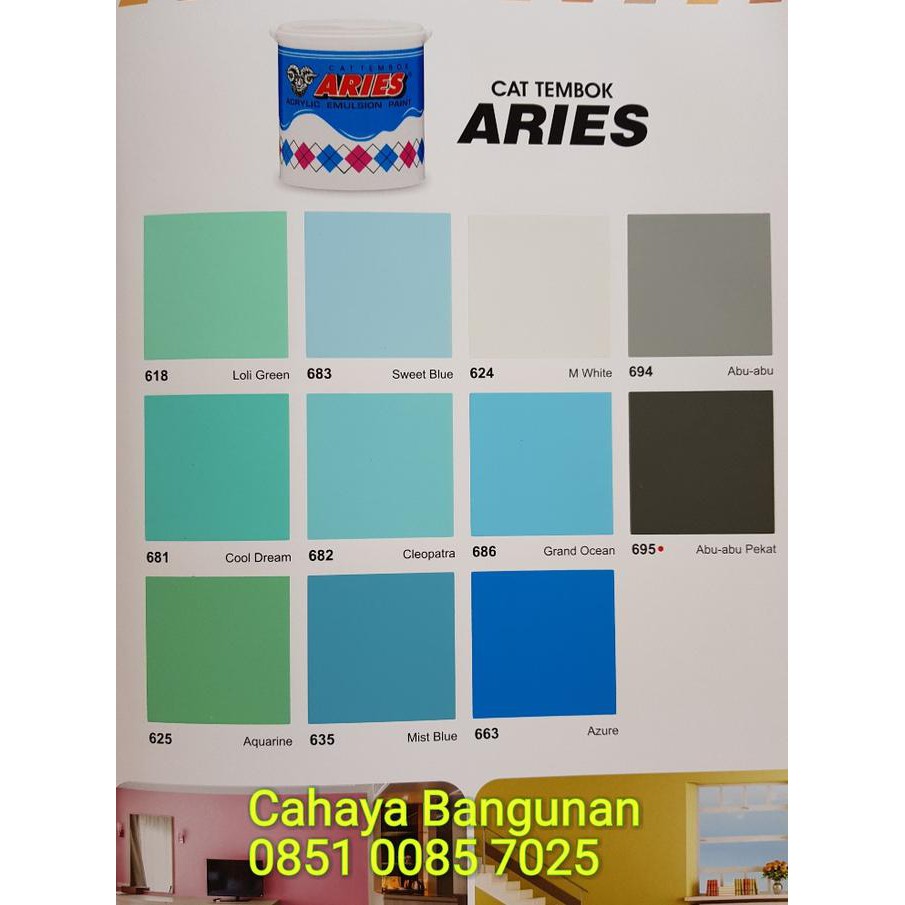 Ekslusif Avian Aries Avitex Cat Tembok Plafon Triplek Warna Pail Pel