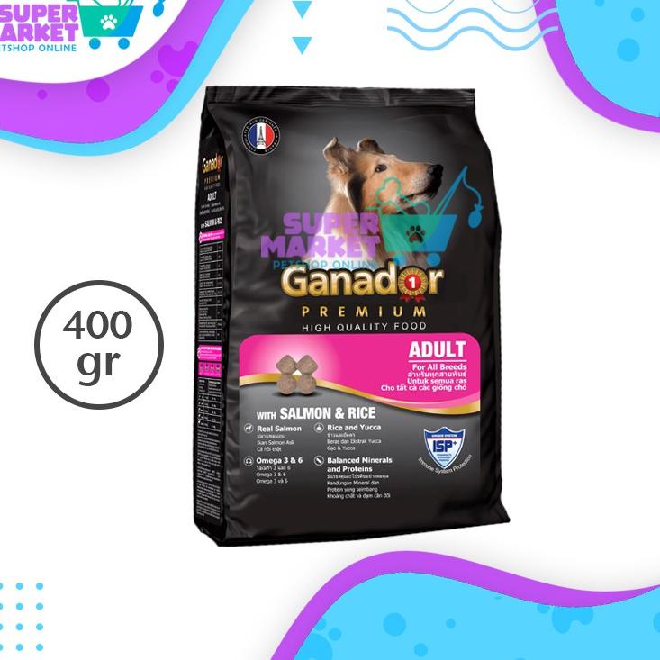 

<W-OFY <☼ // PROMO GANADOR Adult Salmon & Rice 400gr Exp 12/2022 <siap dikirim