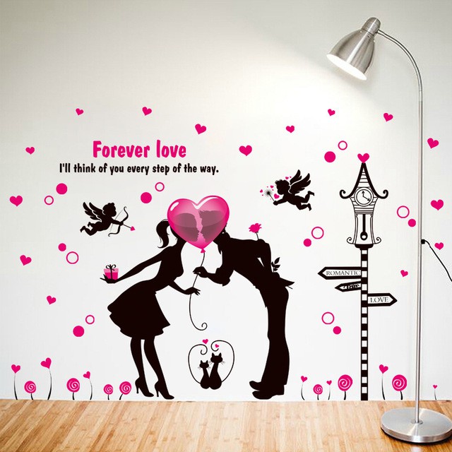 Reliza Wall Sticker Lampu Forever Love Romantic Stiker Dinding LDR8213