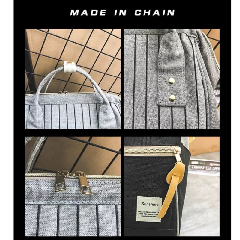 Tas Ransel Batam Wanita Cantik Annelo garis Tas Ransel Cewek Backpack Sekolah Remaja Wanita Perempuan Korea SMARansel sekolah motif-6