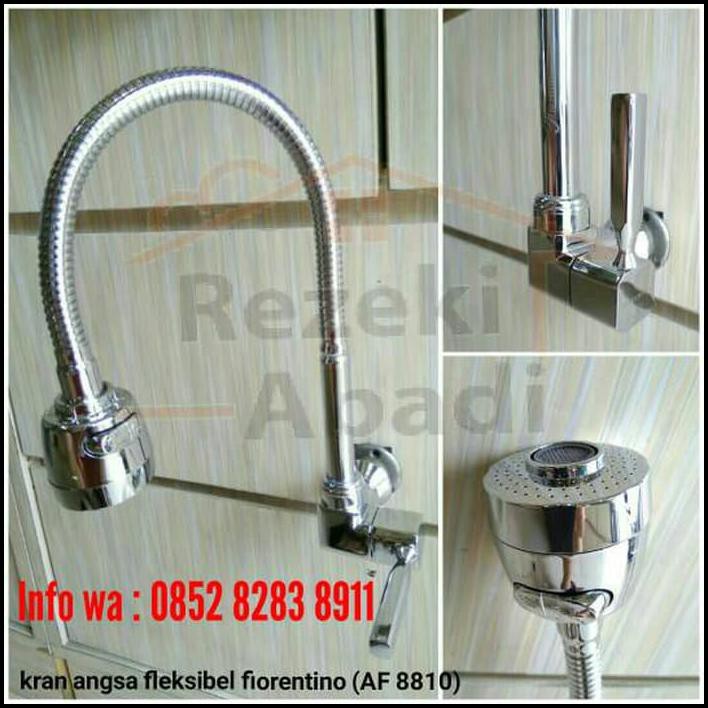 Kran Angsa F8810 Kran Cuci Piring Fleksibel Fiorentino Model Tembok