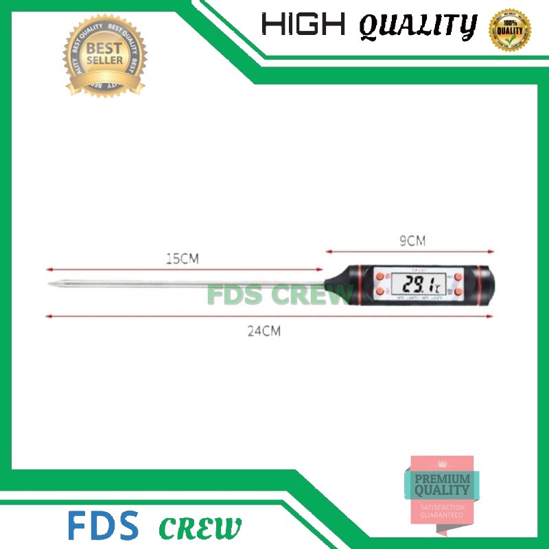 TERMOMETER DIGITAL Dapur Makanan Masakan Air Kopi Thermometer Zat Cair