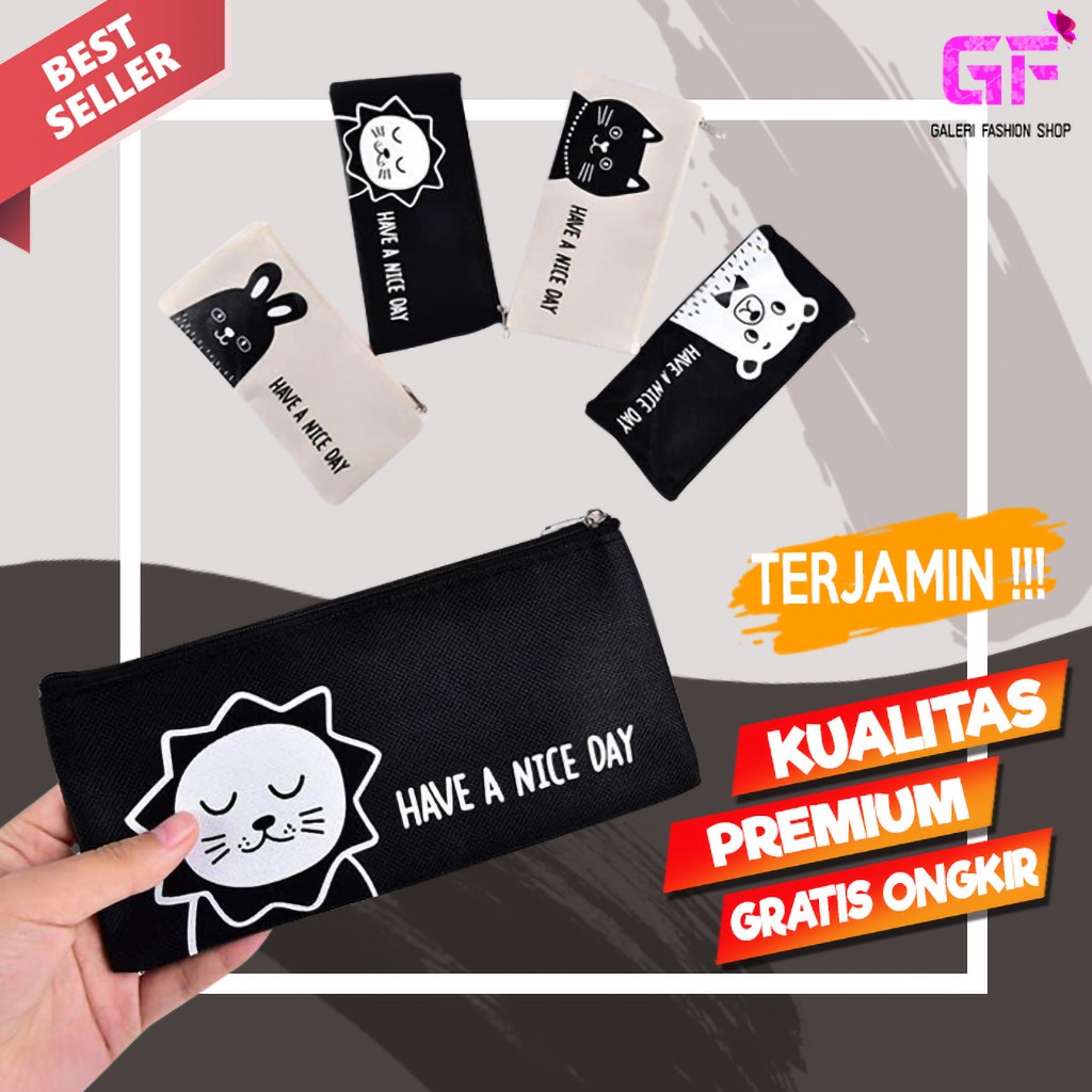 TEMPAT PENSIL ANAK TEPAK KOTAK PENSIL KOSMETIK KARAKTER IMPORT PREMIUM KOREA LUCU UNIK MURAH GF125